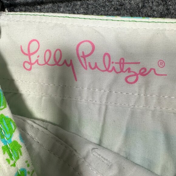 Lilly Pulitzer The Callahan Short Womens 0 Green Its a Zoo Print Cotton Pockets - Picture 4 of 9